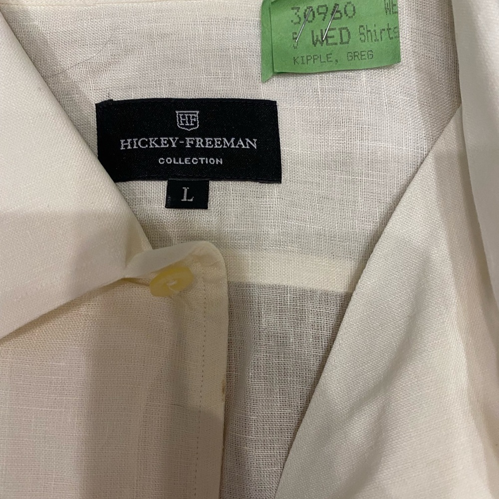Hickey Freeman Ivory Button-Up Shirt